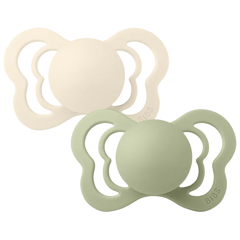 BIBS Couture 2-pk Silicone - Ivory/Sage 