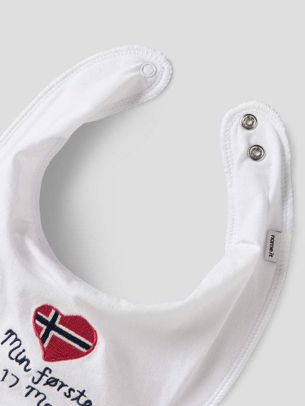 Name It 17.mai Scarf Bib - Bright White