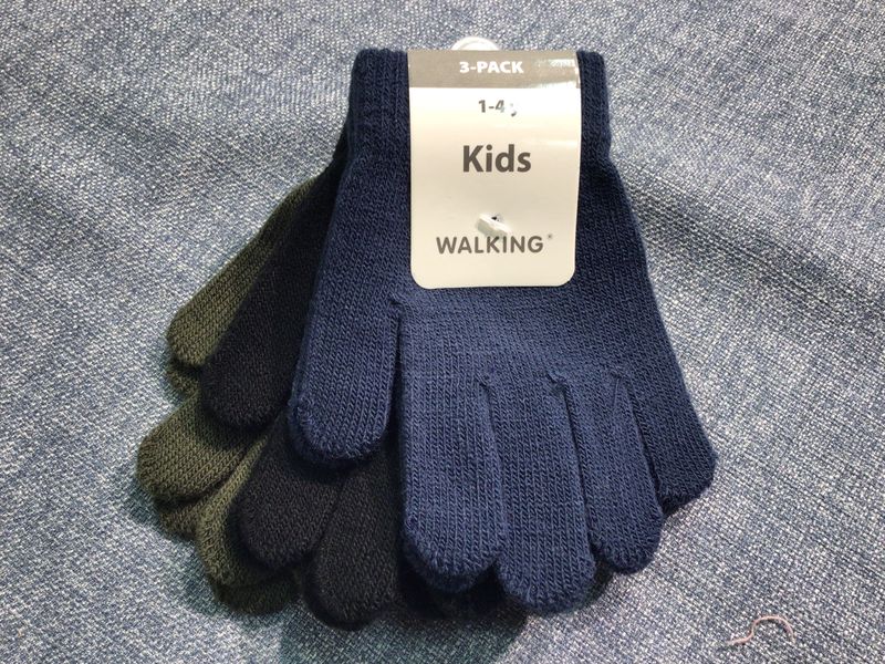 Hansker 3-pk - Str 1-4 år