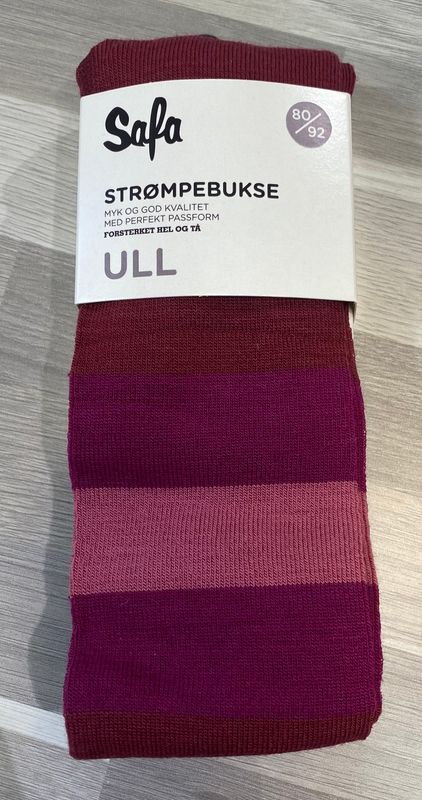 Safa Vamble Ullstrømpebukse striper - Rododendro