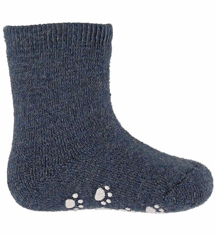 Joha ullsokk m/antiskli - Denim Blå