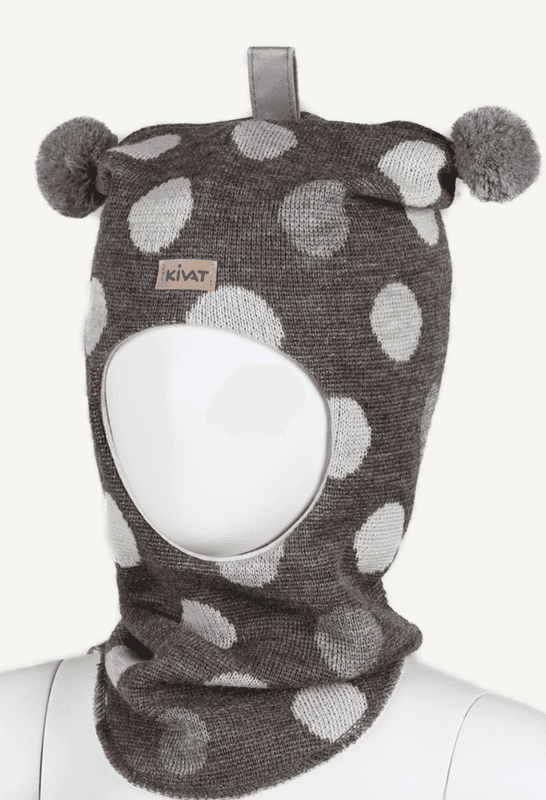 Kivat vinter Balaclava - Dots ufarget Brunmelert 