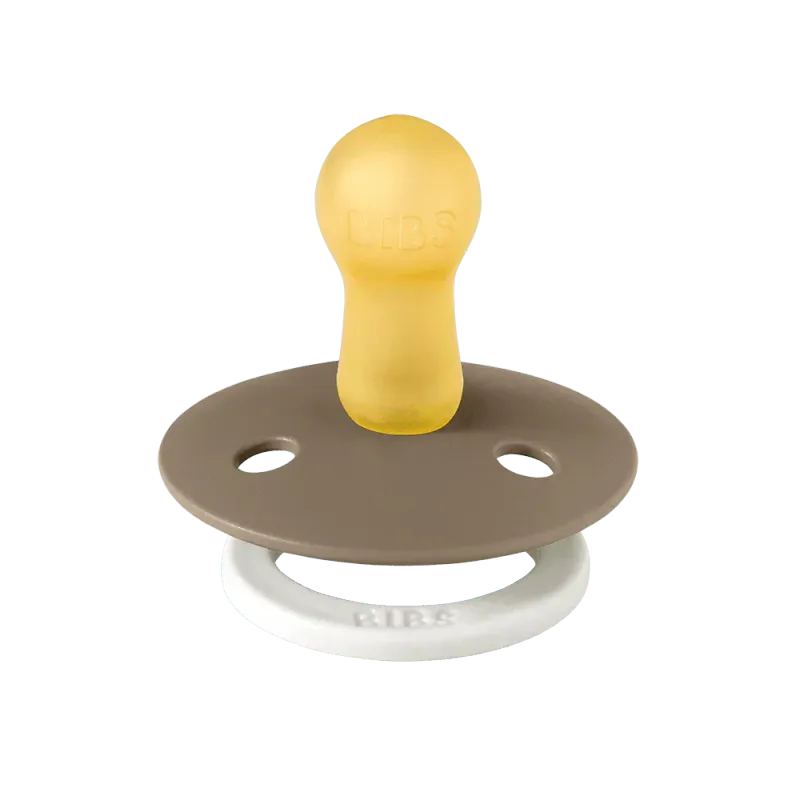 BIBS Colour GLOW 2-pk Naturgummi - Vanilla/Dark Oak