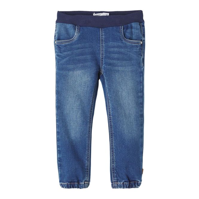 Hovedbilde NmfBella baggy r fleece jeans - Dark Blue Denim