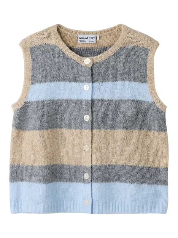Name It Luci Loose Knit Vest - Subdued Blue