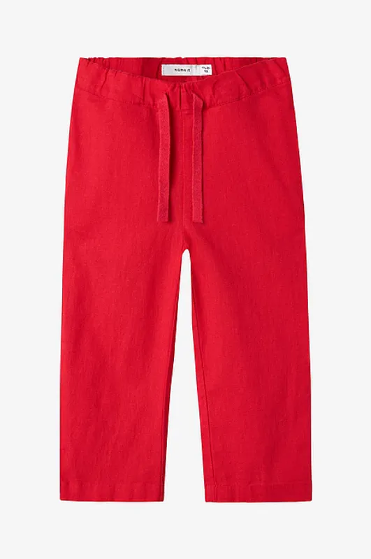 NmfFalinnen Straight Pant - Chinese Red