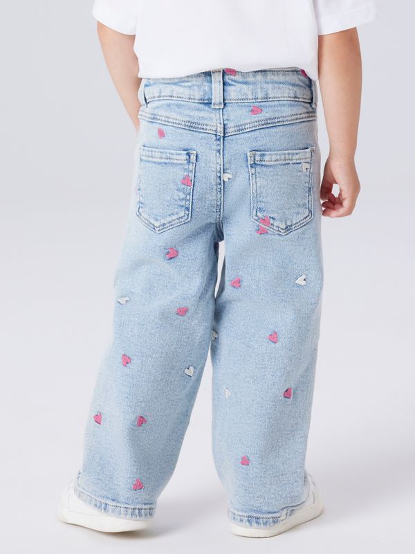 Name It Rose wide jeans - light blue bleached jeans