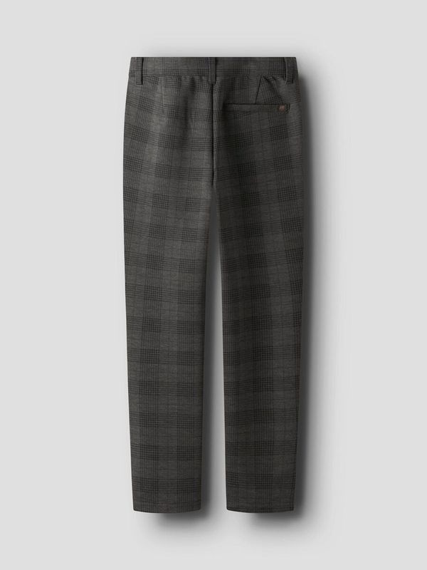 nkmSilas comfort pant - Dark Grey Mel/Checks