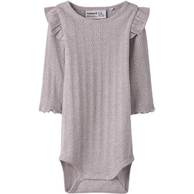 Hovedbilde NbfBlitta ls Body - Lilac Marble / Melange