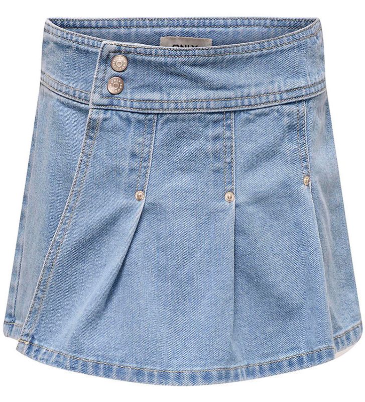 KogVenice pleated dnm skort - Light Blue Denim