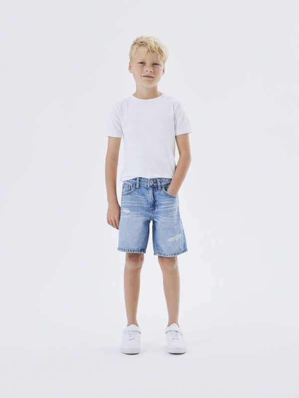 NkmSilas loose dnm l shorts - Medium Blue Denim