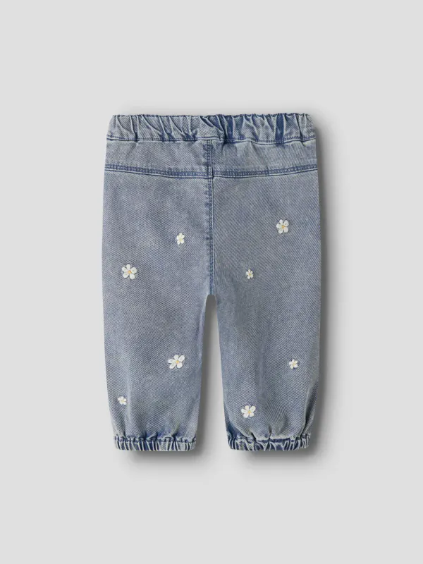 Name It Rose Mom Jeans - Light Blue Denim/Flowers