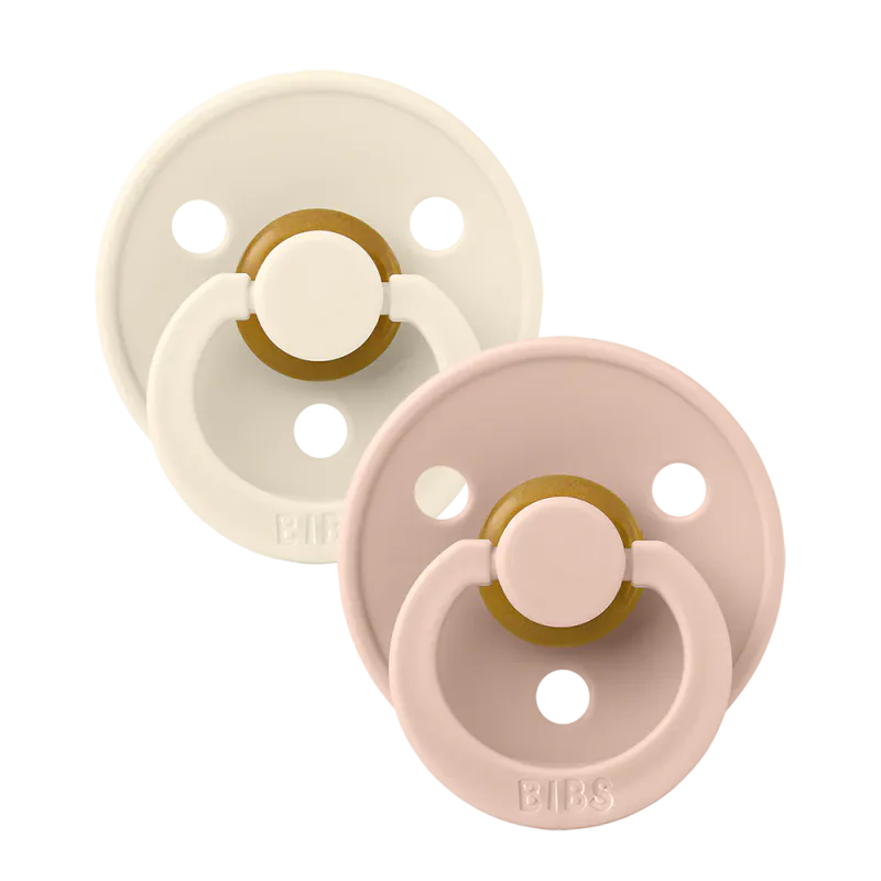 BIBS Colour 2-pk Naturgummi - Ivory/Blush