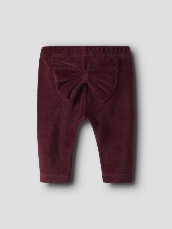 NbfRoxy velour Legging - Burgundy