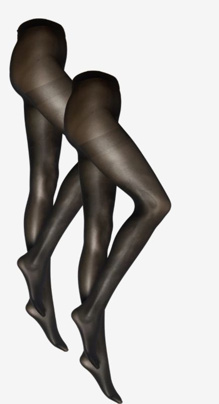 NkfPantyhose Nylon 2p 60Denier - Black