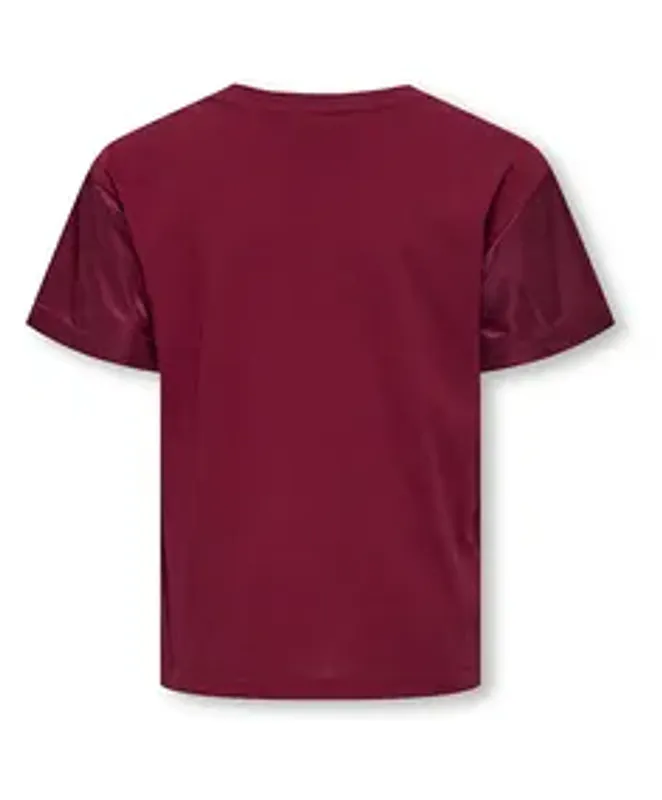 KogLulup s/s v-neck sporty top - Cabernet