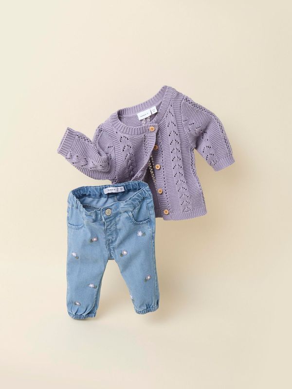 NbfRose Jeans - Denim Blue Flower
