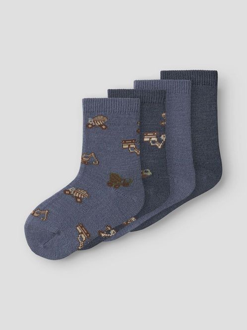 Hovedbilde NmmWak wo/bl 4p sock - Gray/2xFolkston